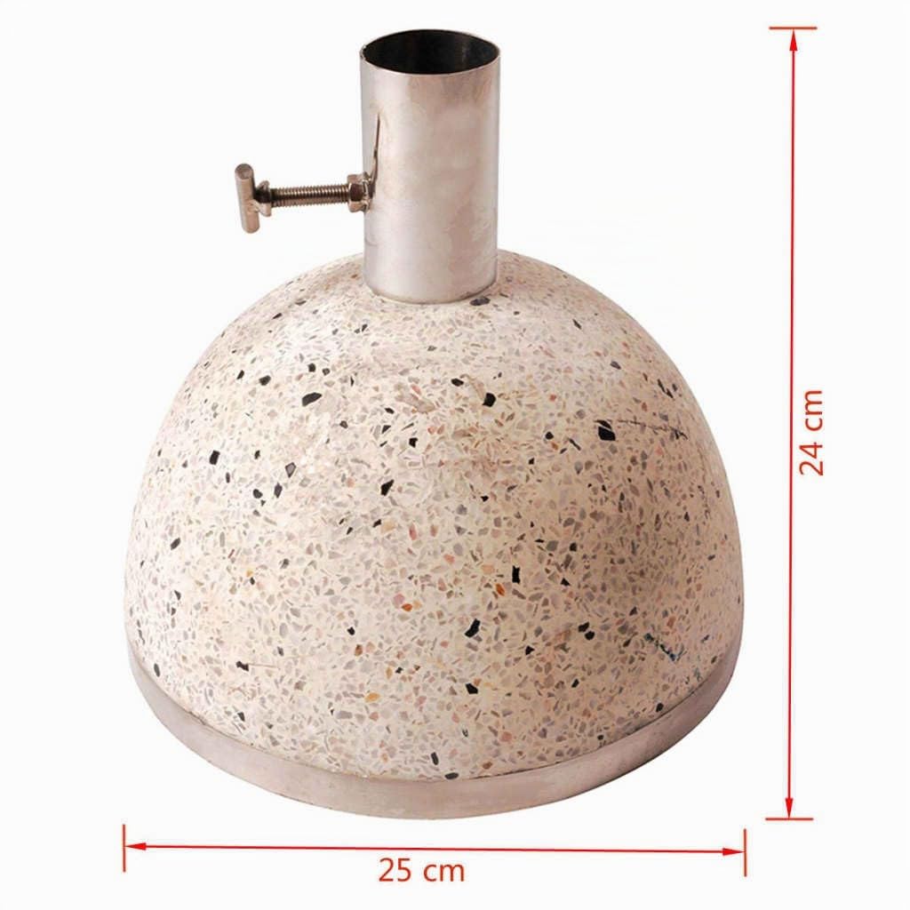 esschert Design PV09 Pied de Parasol en Granit Blanc 24 x 25 x 25 cm 115 kg