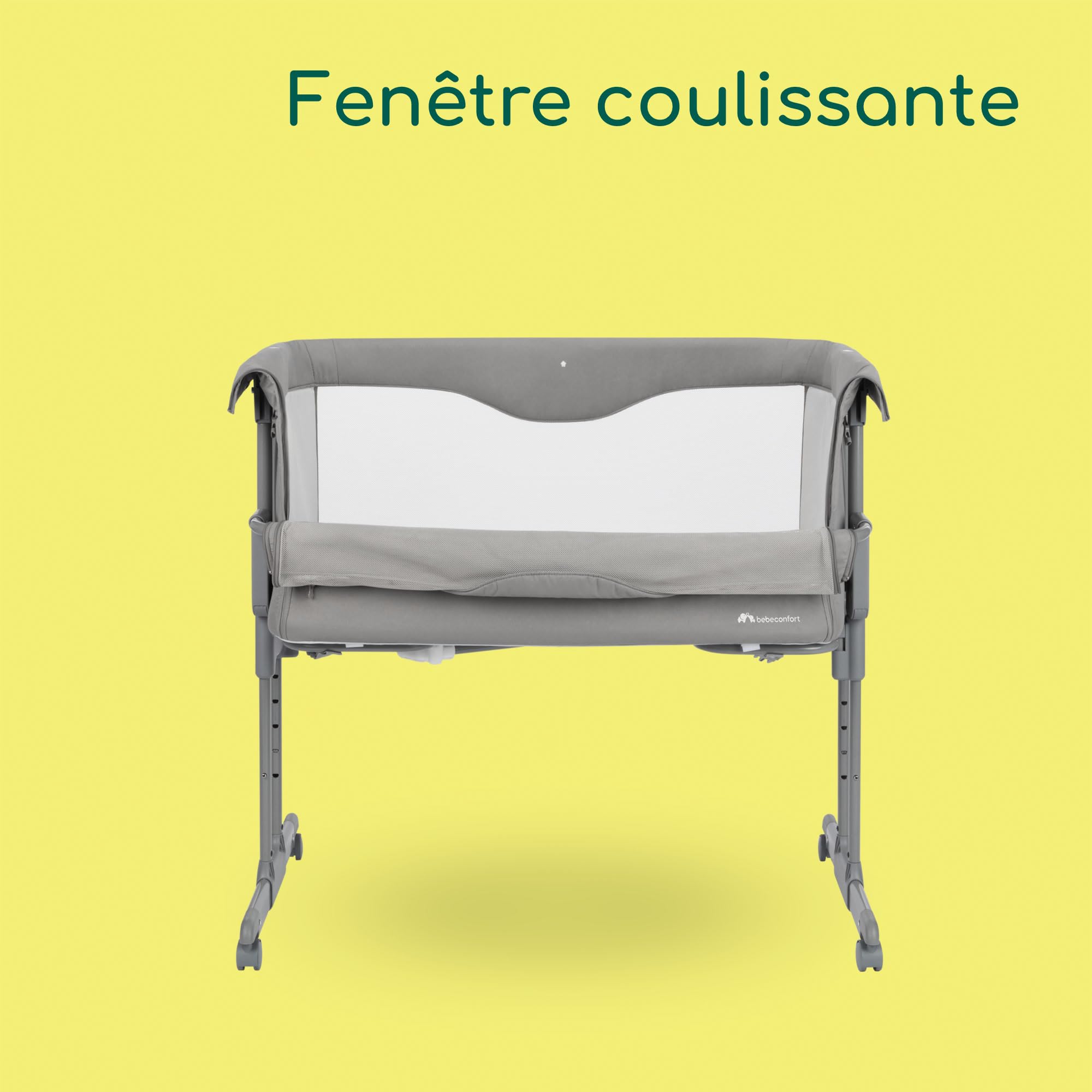 Bebeconfort Amara, Lit bébé, 0-6 mois, 0-9 kg, Berceau, Lit et berceau 2-en-1, Pliage compact en 3 secondes, Facile à transporter, Sac de voyage pratique, Tinted Grey
