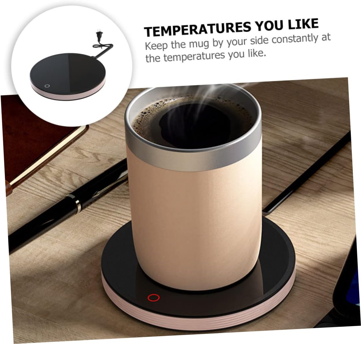 TIDTALEO Convenient Coffee Warmer for Office Automatic Shut for Home Travel Keeps Beverages Warm All Day Office Supply