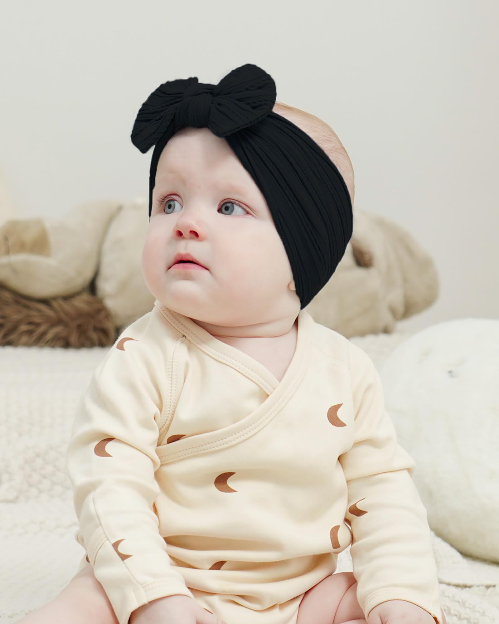 Fasce Capelli Bambina Jollybows - Set Da 3 Con Fiocchi In Nylon, Elastiche E Comode - Foto 3