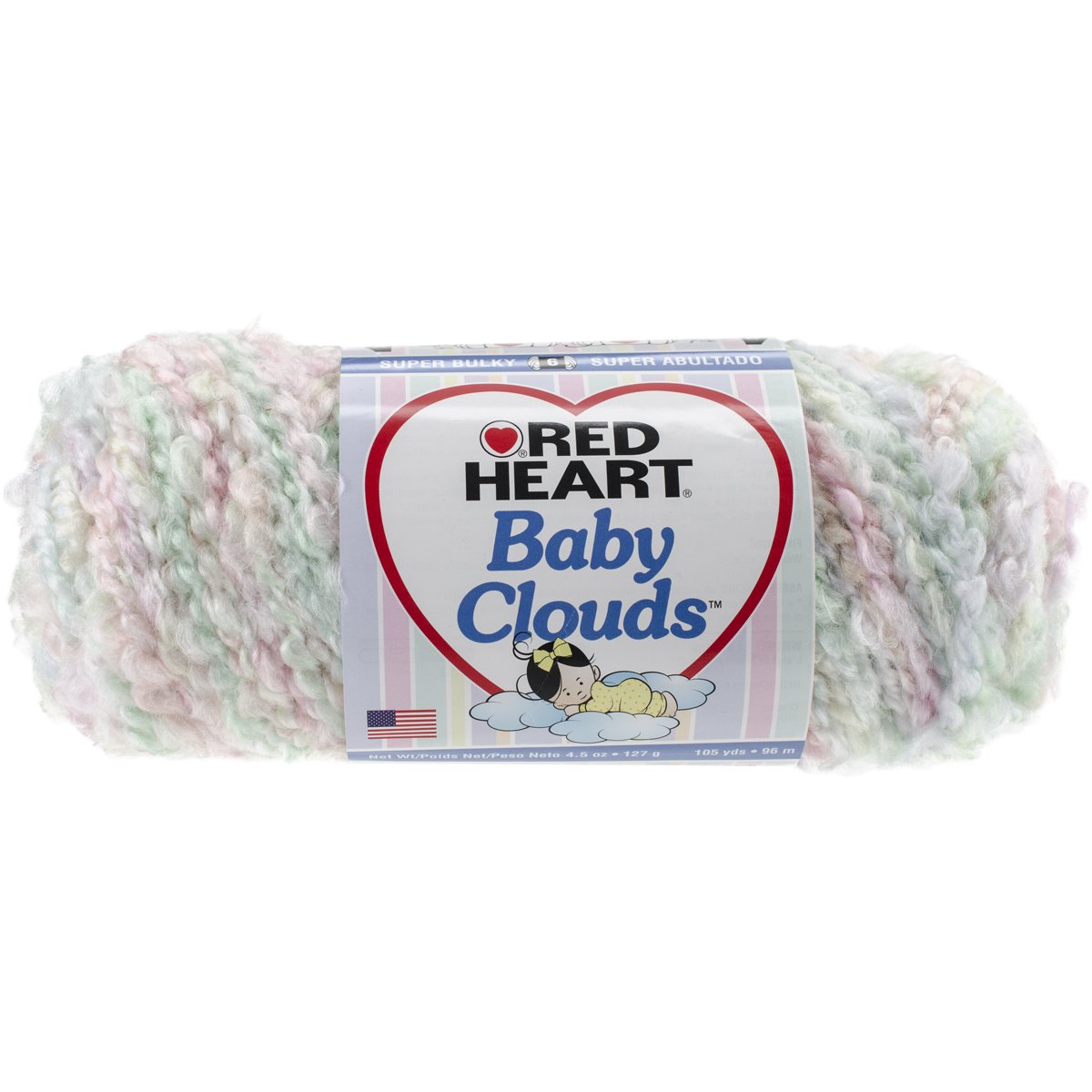 Red Heart Baby Clouds Yarn, Frutti