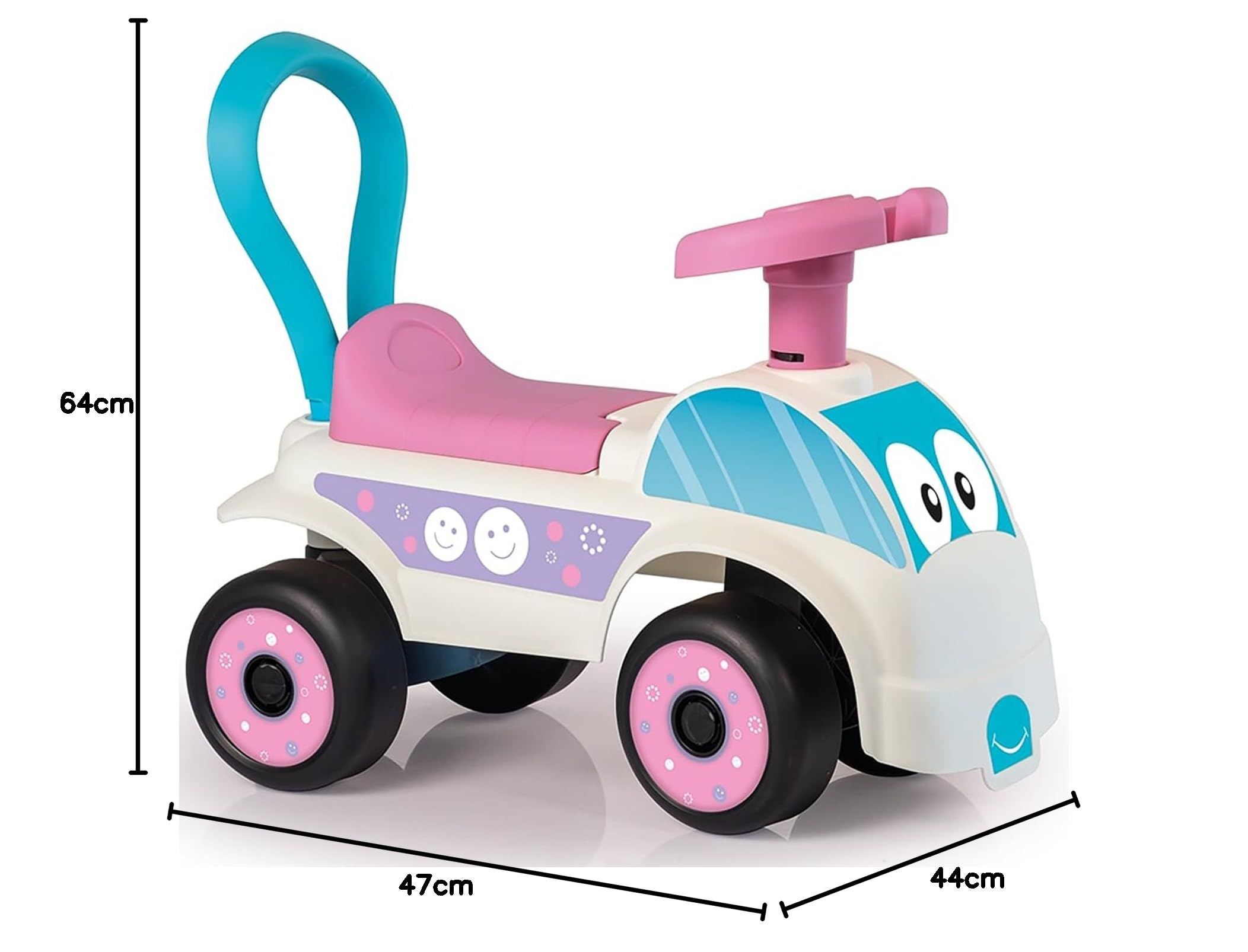 Dolu Coche para niños pequeños de 1 a 3 años, Unisex, temático de vehículo, 25.4 x 18.6 x 17.2 Pulgadas, Peso máximo de 35 Libras, a Partir de 1 año