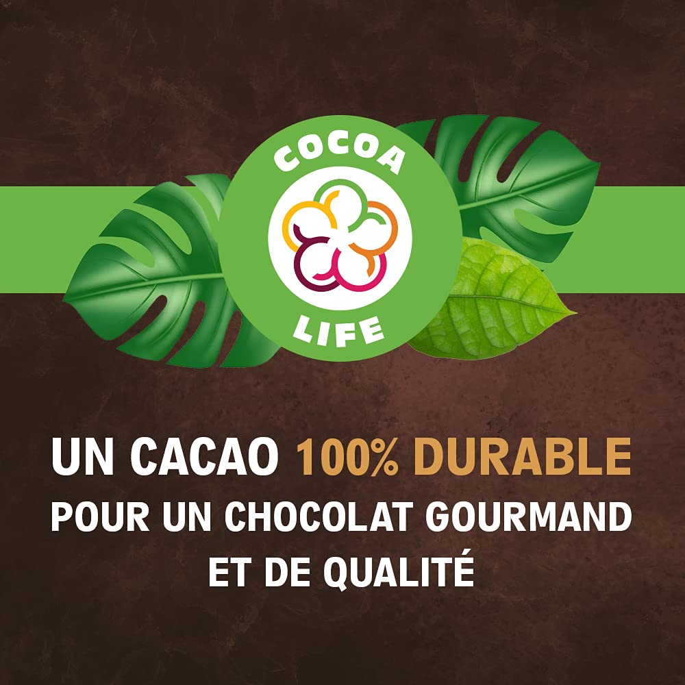 Cote d'Or, Bastoncino al Cioccolato Fondente con Nocciole, Tavoletta di Cioccolato con Cacao 100% Sostenibile, 32x45g (32 monoporzioni da 45g)