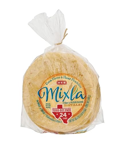Miniatura 1 de Mixla Tortilla de maíz y harina de HEB. 24 unidades por bolsa. Paquete de 2 con cuchara de especias DMC incluida