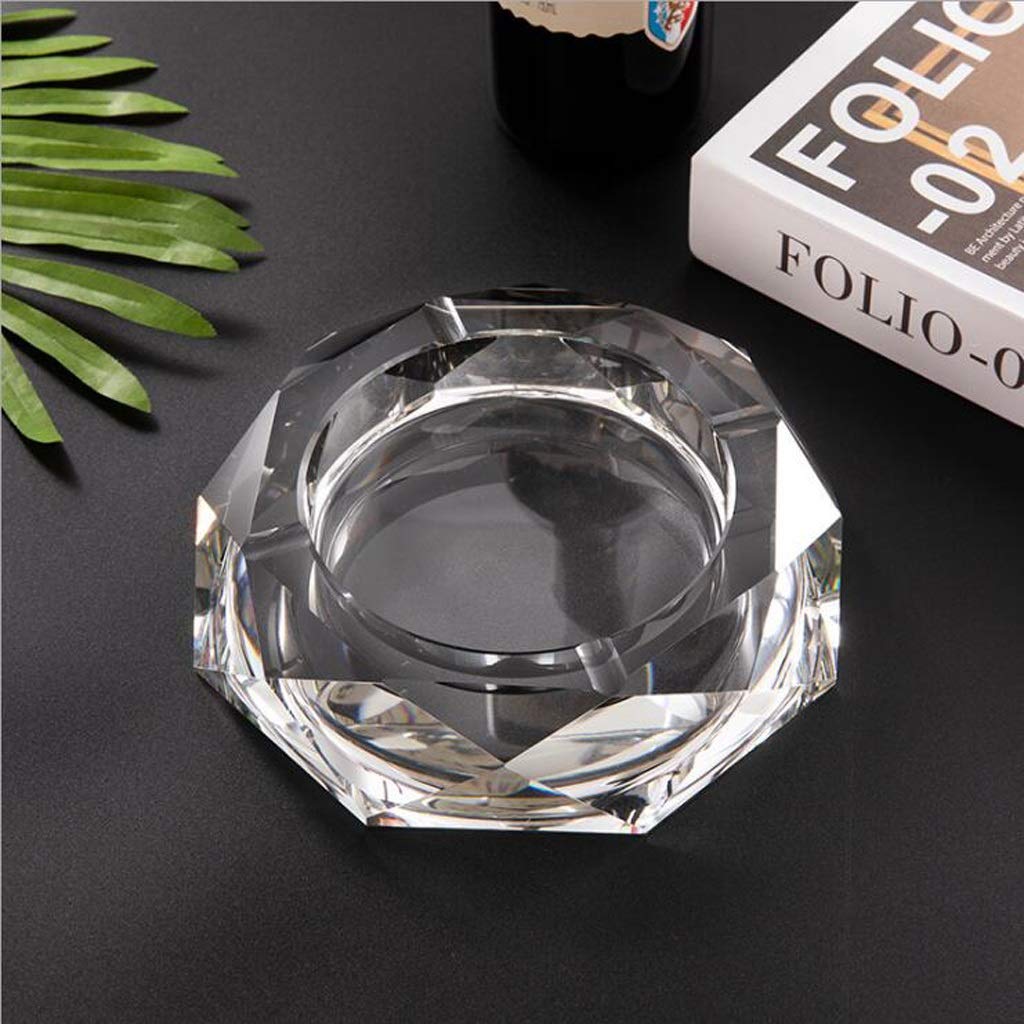 Posacenere per sigari in cristallo, design ottagonale resistente, accessorio creativo per fumare sigarette, elegante e funzionale, per uso domestico o ufficio