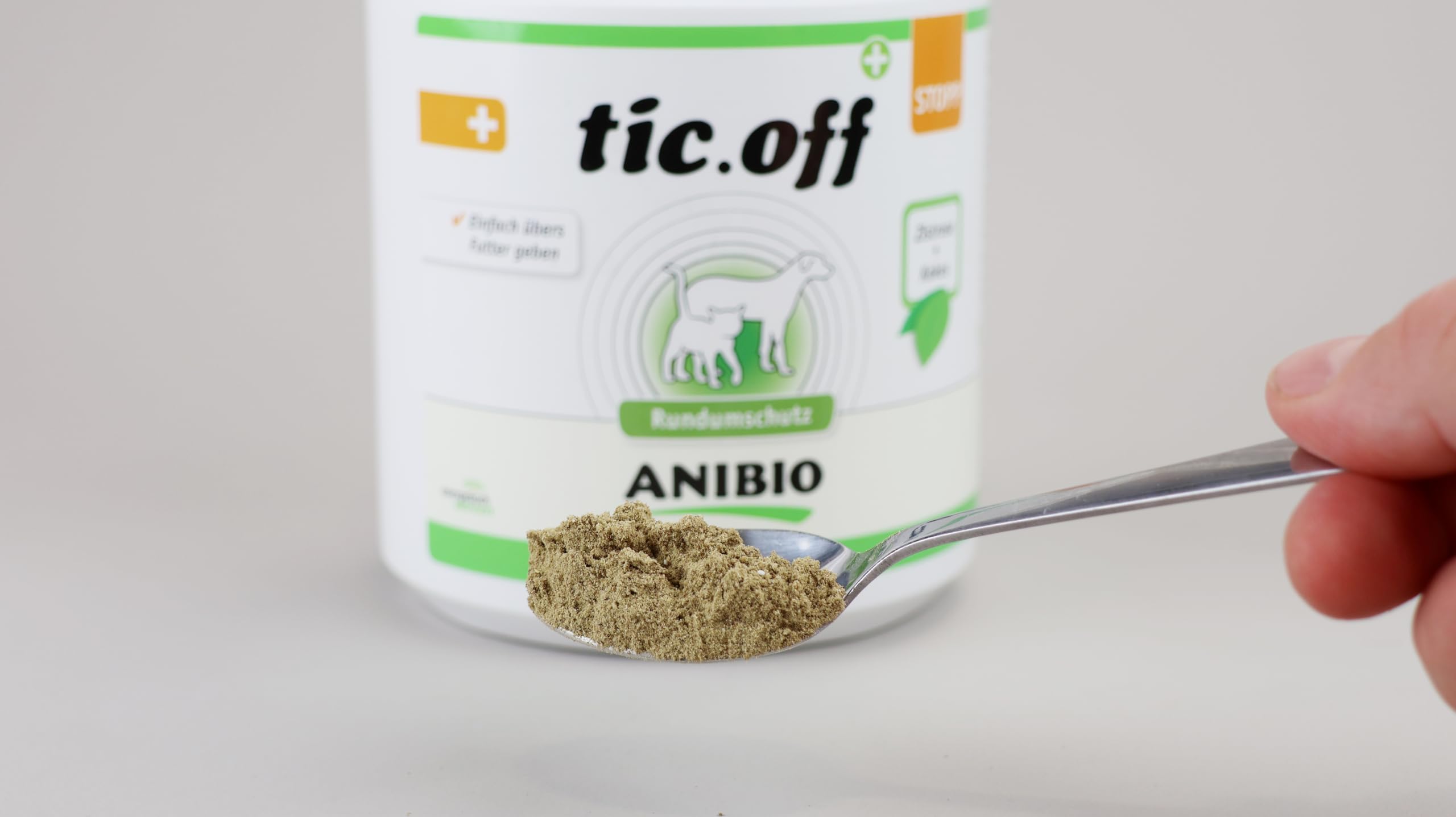 Anibio Tic-Off 400g tic.Off - schützt natürlich - Ungeziefer Schutz für Hunde und Katzen - frei von chemischen Insektiziden