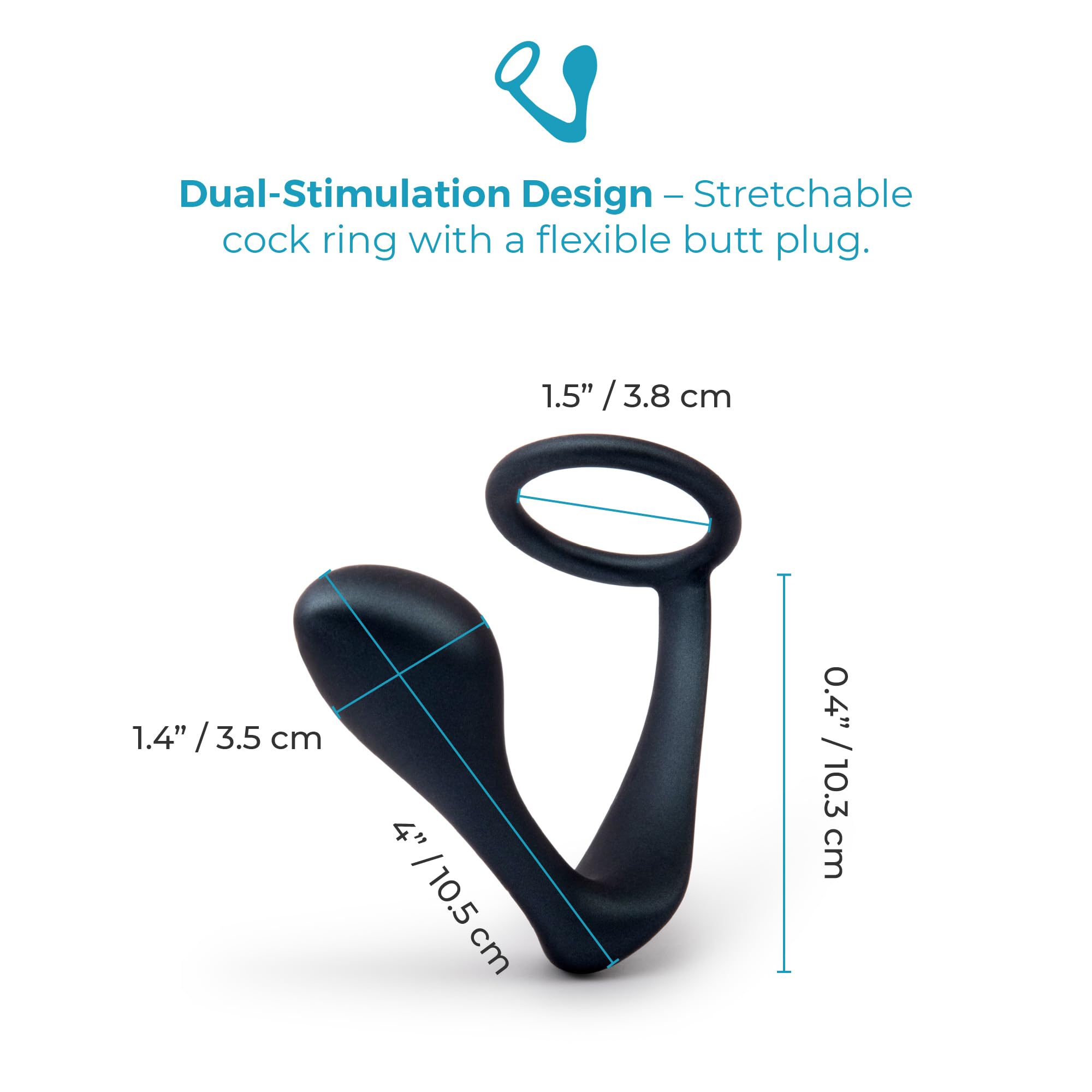 Amazon.com: b-Vibe Ringer Sleek Tapered Cock Ring and Butt Plug