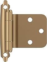 Vista 12 de Amerock BPR7629CZ Bisagra de gabinete de marco frontal Superposición variable de cierre automático montaje frontal Bronce champán Bisagra