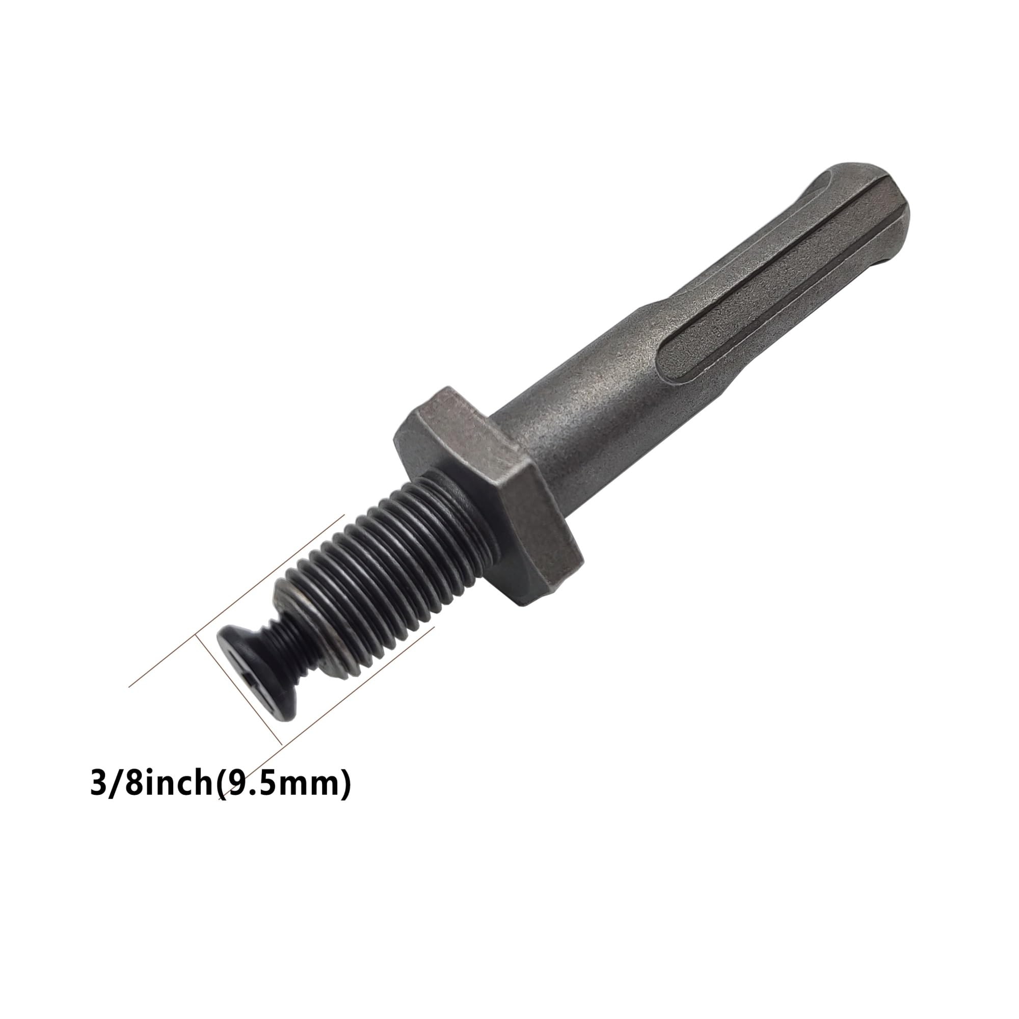 0.8-10mm 3-szczękowy 3/8-24UNF bezkluczowy uchwyt wiertarski szybkozmienny adapter klucza SDS-Plus Shank 1/4 "sześciokątny kwadrat do klucza udarowego (Color : Chuck and SDS Plus)