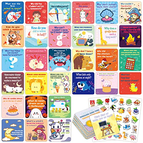 160 Joke Cards for Kids Lunch Box Jokes Notes for Boys Girls