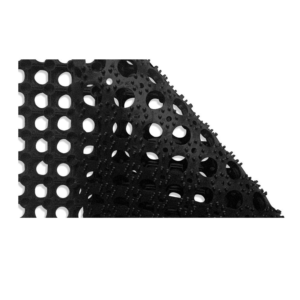 Mats Avenue Rubber Outdoor Door Mat for Home/Bathroom/Bedroom/Office/Main Door/Rainy Season (40x60 cm,Black with Holes) Set of 1 3