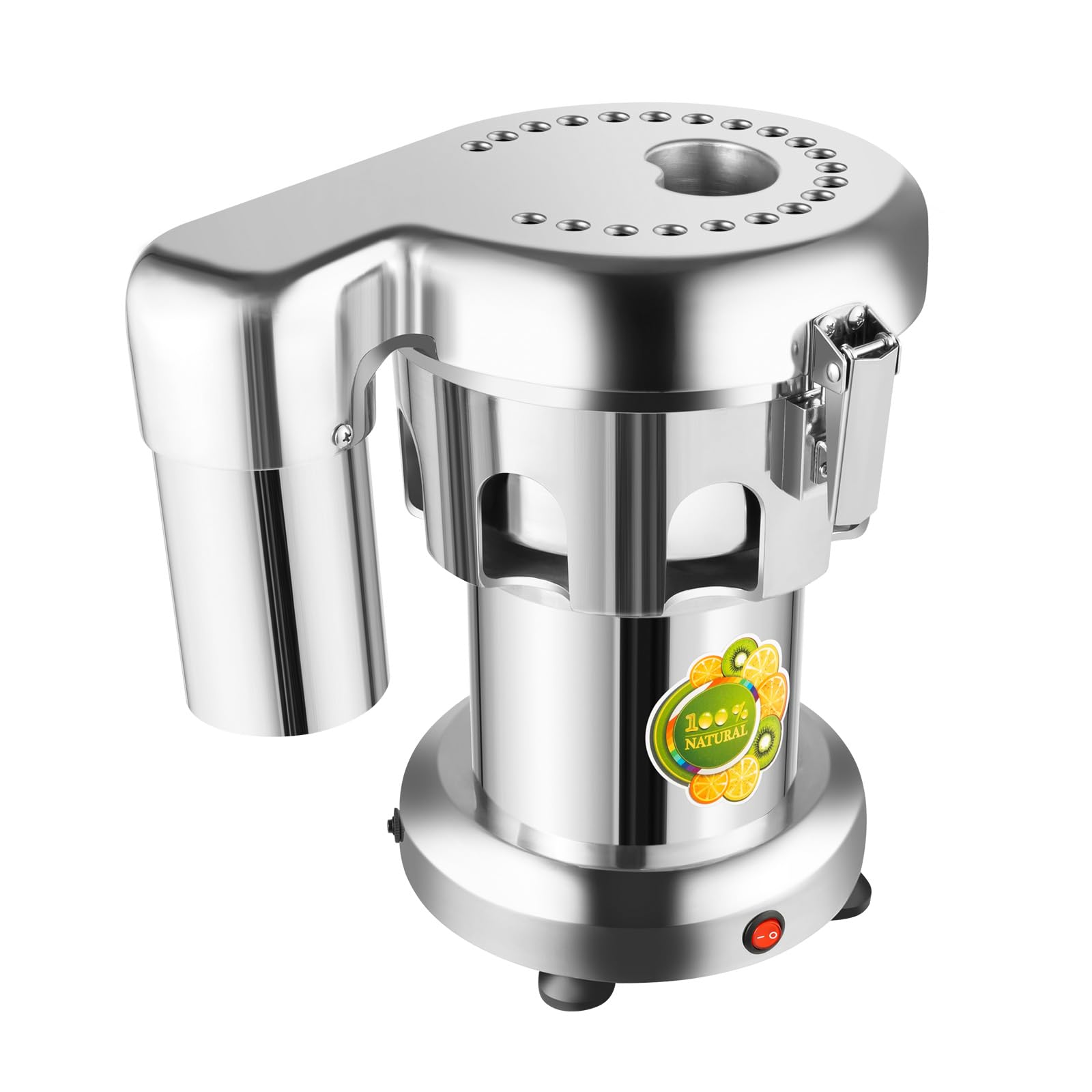 Commercial Juice Extractor Machine, 370W 110V Electric Stainless Steel Whole Vegetable & Fruit Juice Maker Squeezer, Heavy Duty Centrifugal Juicer Machine for Families, Hotels