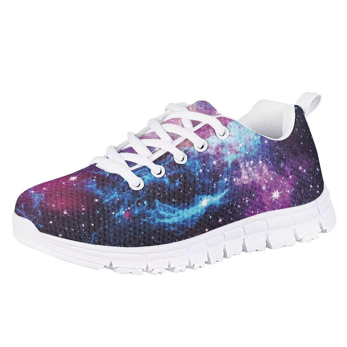 Hawapod Starry Sky Kids Sneakers for Boys Girls Running Tennis Shoes Lightweight Breathable Sport Athletic Little Kids Sneakers Flat Walking Footwear