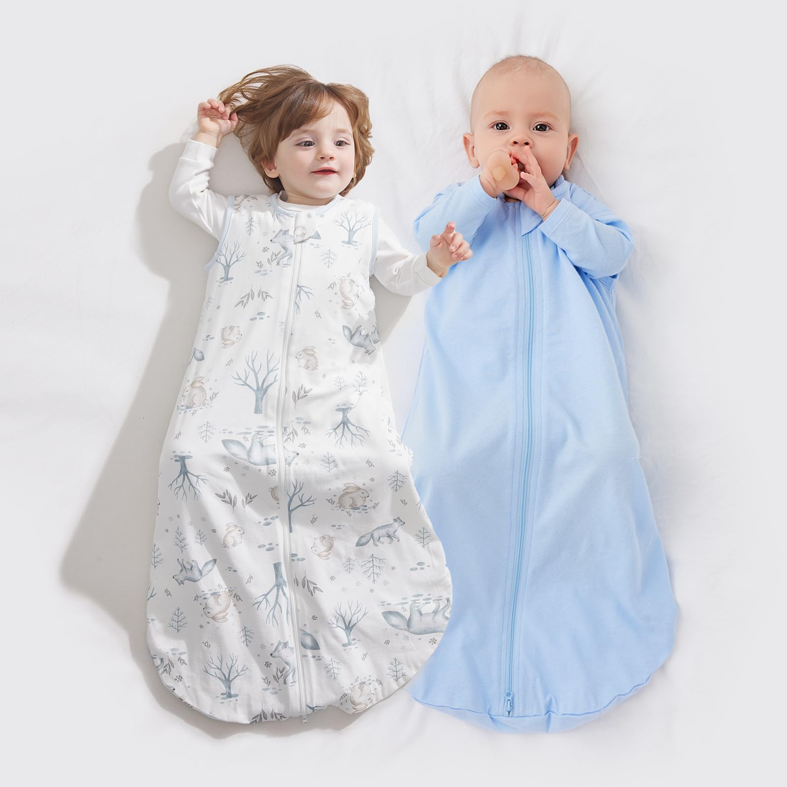 Duomiaomiao Baby Sleeping Bag 2 Pack 1.0 Tog Sleep Sack - Image 4
