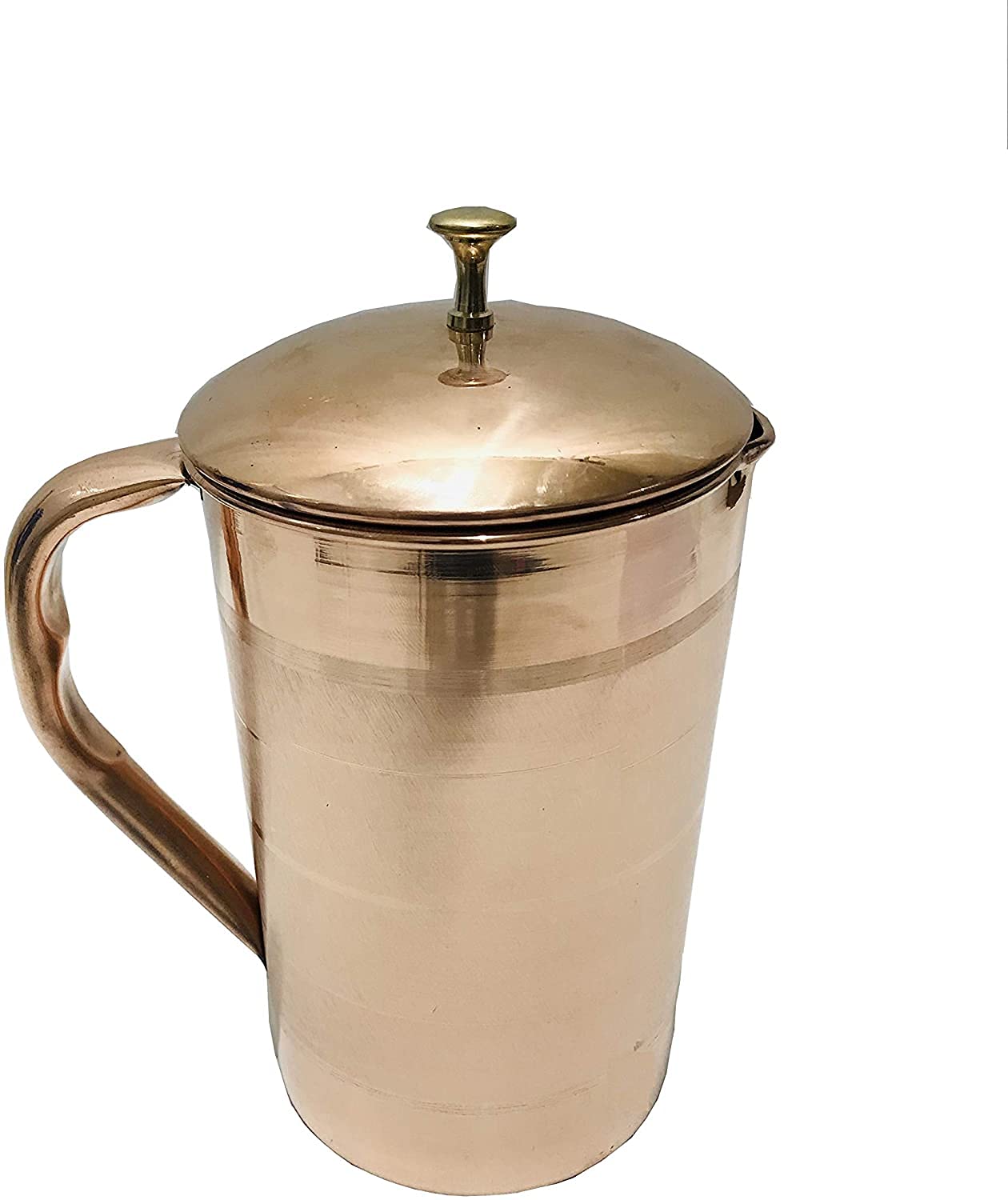 Carafe à Eau En Cuivre Pur Avec Bol - Pichet Ayurvédique 1,5 Litre Pour Une Hydratation Saine