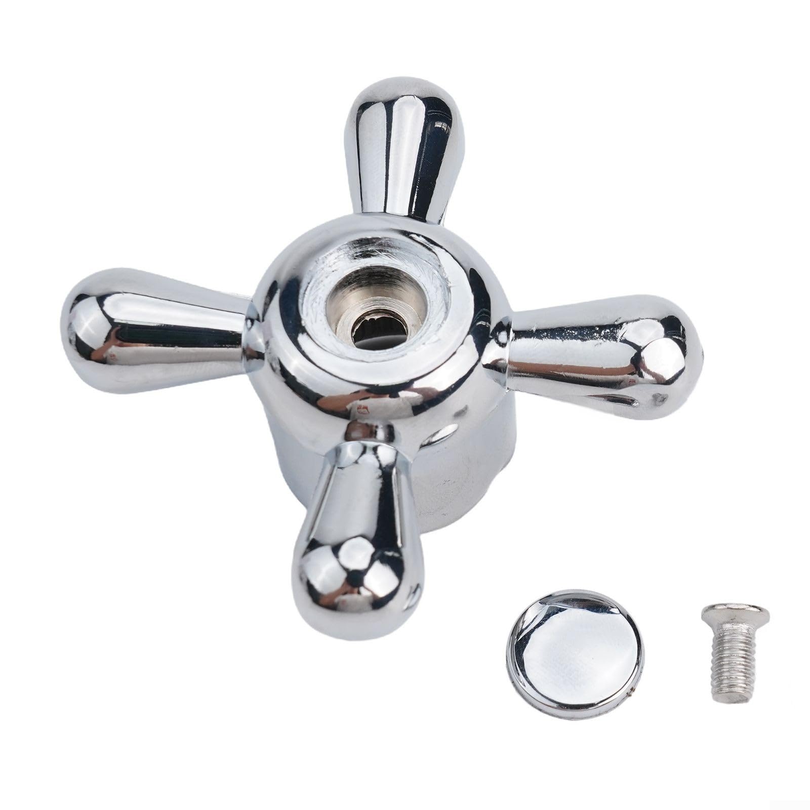 Par de manijas de perilla de aleación para grifo de cocina y baño, repuesto para núcleos de válvula de grifo estándar de 8 mm de diámetro, 20 dientes, material de aleación (24)