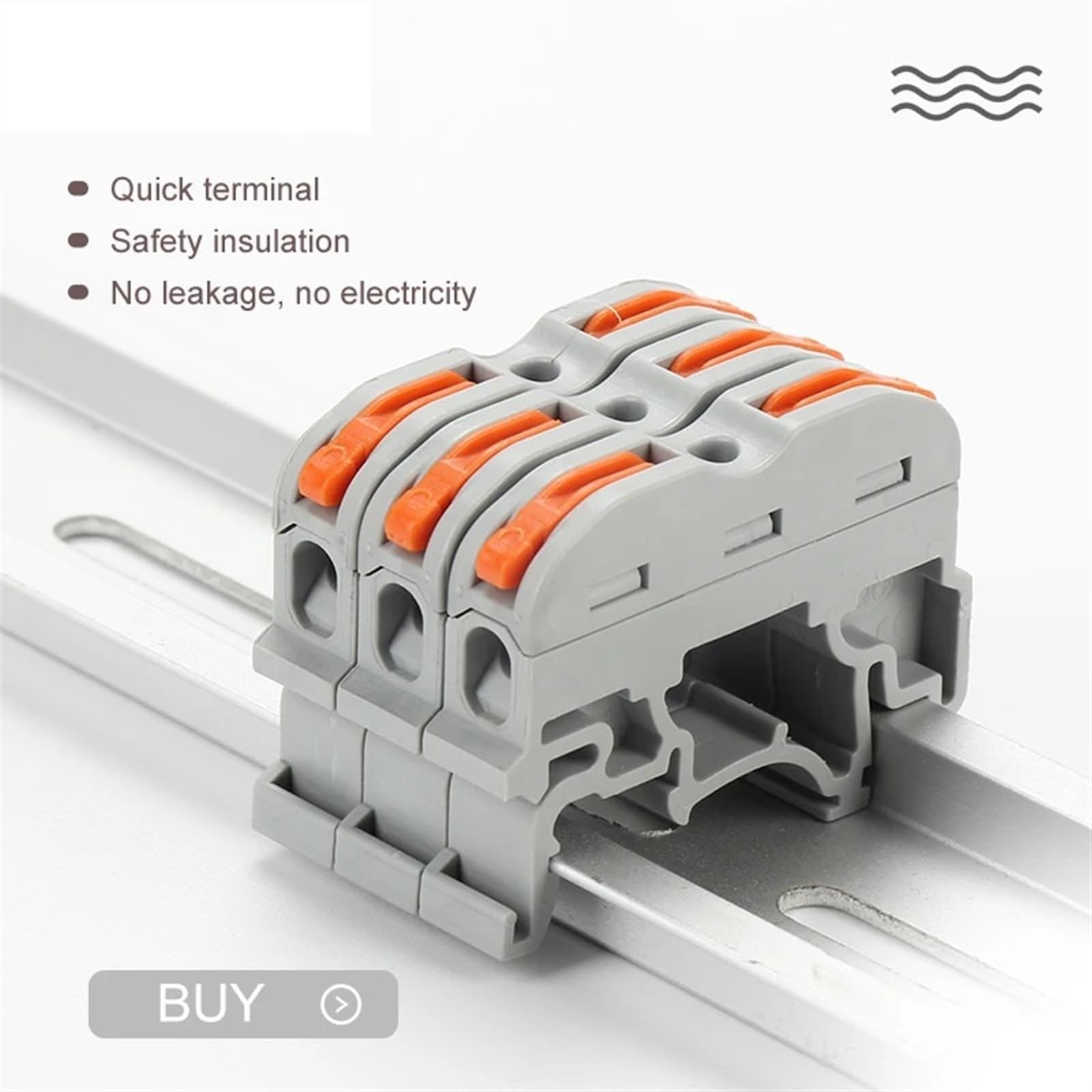 10 sztuk 222-211.212.213 2P/4P/6P kabel elektryczny kompaktowe złącze złączki zaciskowe złącze NS 35 (222-213 przezroczysty)