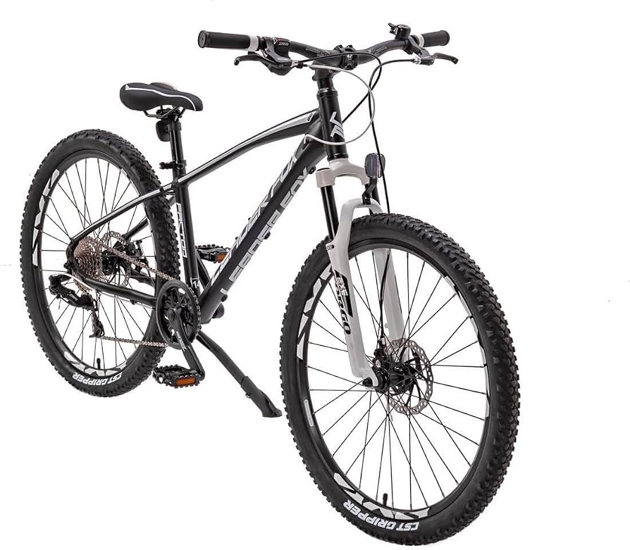 26 Zoll Alu Mountainbike Leader Fox Factor 8 Gang Scheibenbremsen Rh 36 cm schwarz Weiss Sport & Freizeit