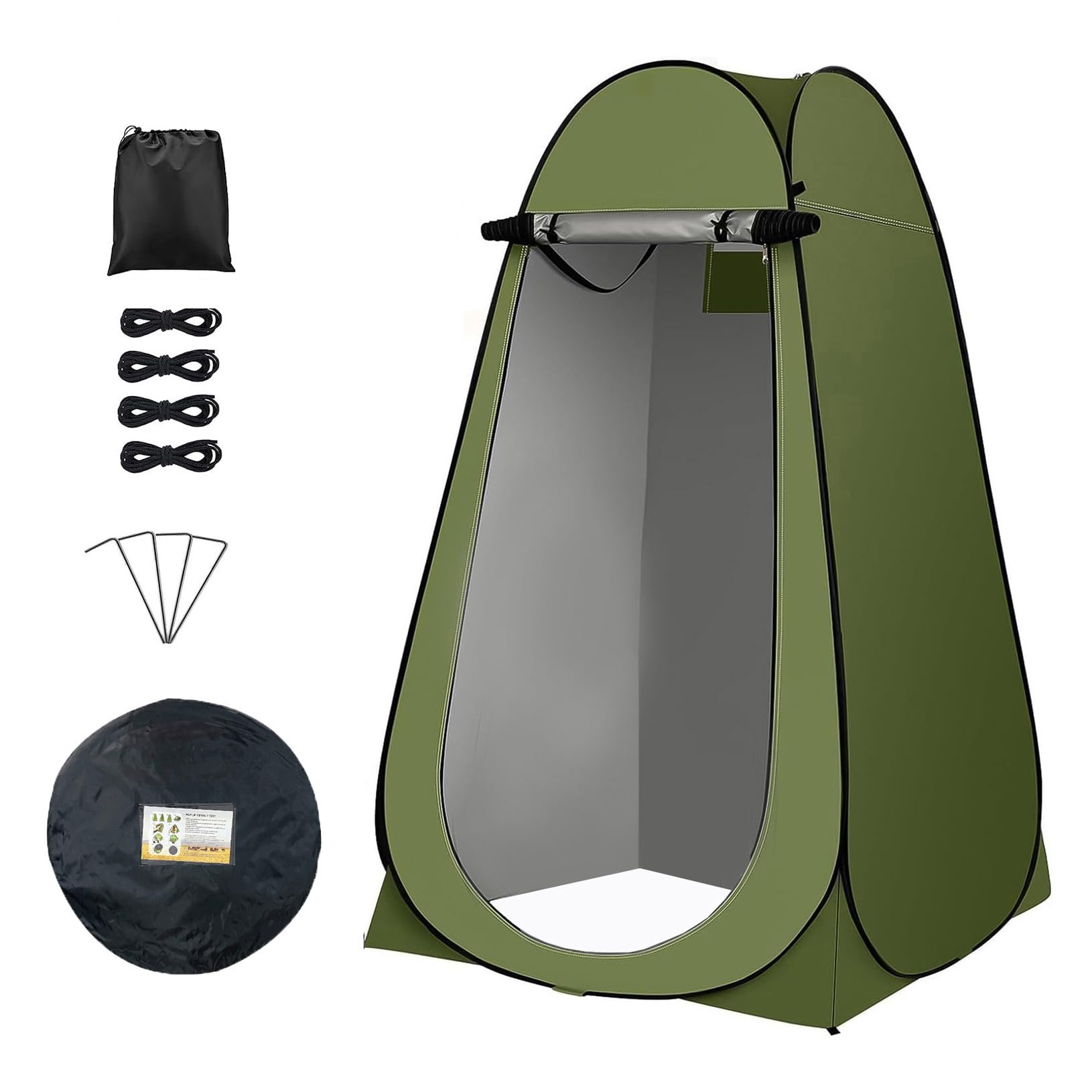 Tente de toilette pop-up et de douche, abri d'intimité portable pour l'extérieur, imperméable, anti-UV, convient pour le camping, la randonnée, la pêche, la plage et les pique-niques