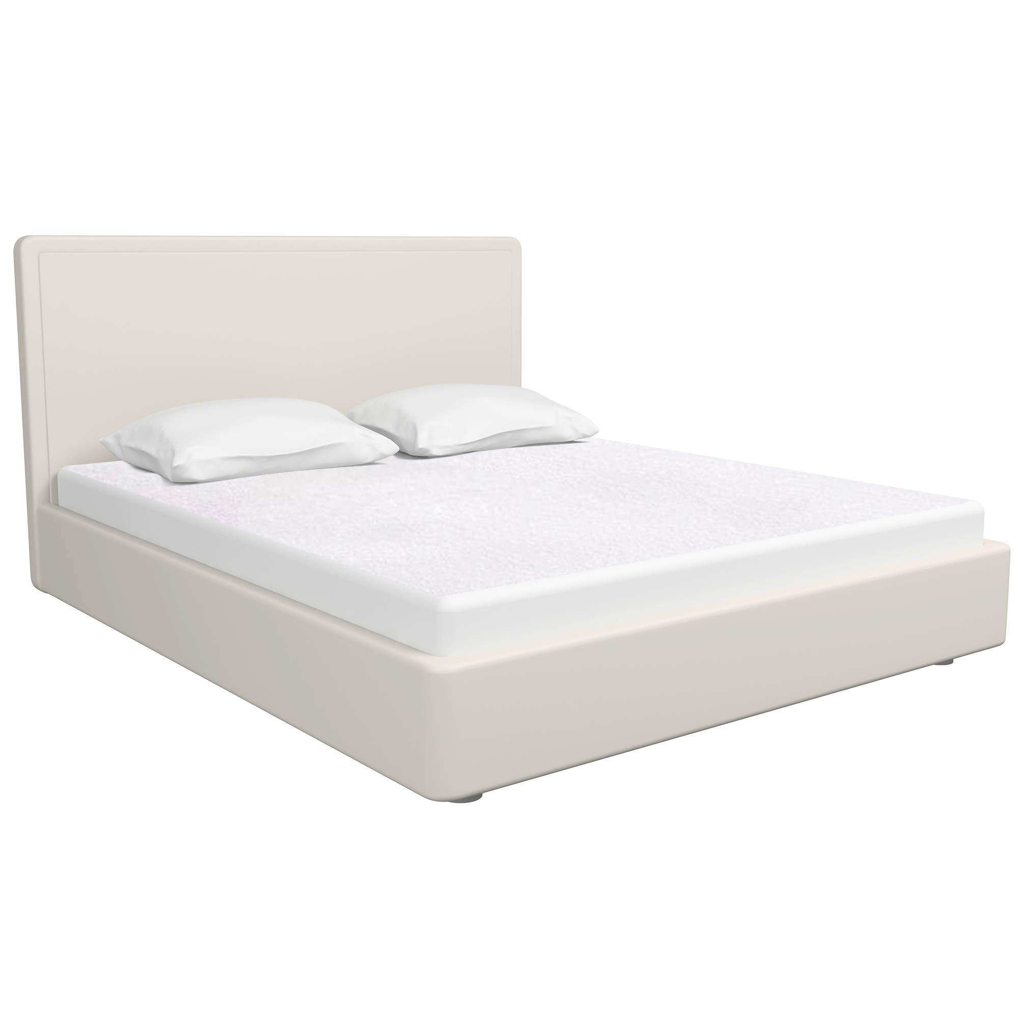 Hanson And Langford White Gax Terry Towel Mattress Protector - Waterproof Fitted Bed Sheet Topper Cover - Breathable | Super Absorbent | Stain Proof | Non-Allergenic & Non-Noisy (, Super King)
