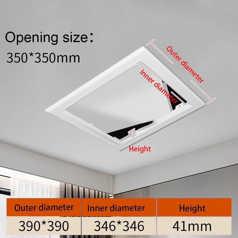 ABS Access Panel for Ceiling with Push to Open Mechanism, Maintenance Hatch for Wall and Ceiling Electrical Inspection Panel, Plumbing Access Hatch in White (250x250mm)(350 * 350mm)