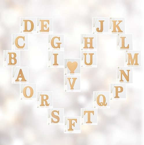 Miniatura 7 de AOCEAN Letras de madera diseñables de 8 pulgadas, letras de madera sin terminar para decoración de pared, letras decorativas de pie, rebanadas,