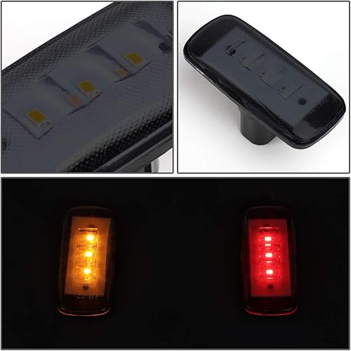 Miniatura 5 de DNA Motoring FENDL-DRAM10-SM - Juego de 4 luces de cabina con marcador lateral LED para guardabarros de cama doble, 4 unidades