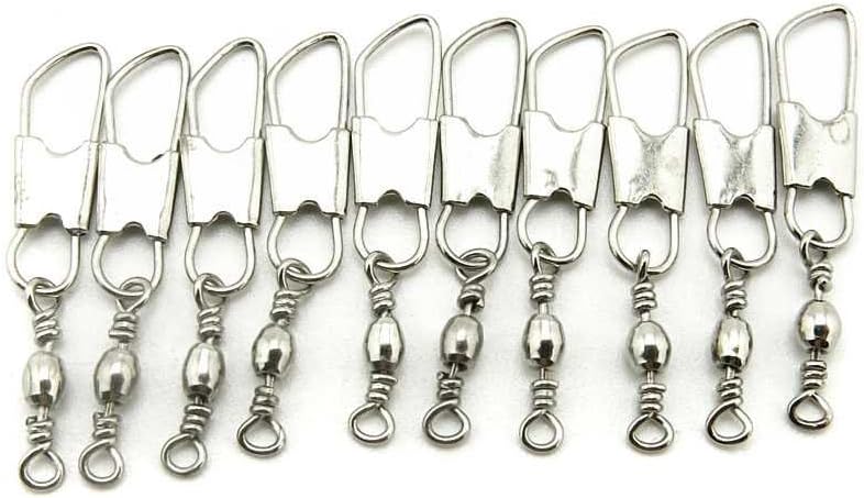 Test 5kg Cross Lock ID004-16 Swivel Fishing Tackle Fly Rings Coast Lock Snap Solid Ring Rolling Coastlock Sea Hooks Lures Ball Bearing Peche Pivot