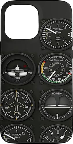 Funda para iPhone 13 Pro Max Airplan lovers Pilot Six Flight Instruments Pilots Gifts Case