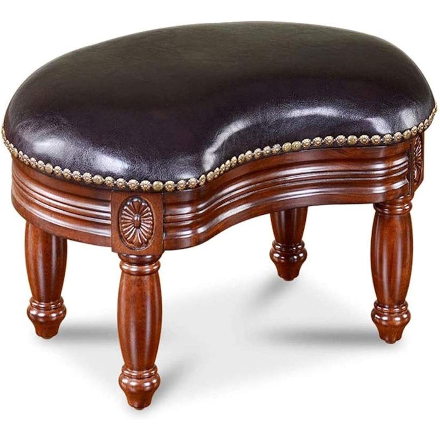 WERCHW Leather Sofa Stool ，Multipurpose Home Bar Living