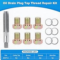 Vista 2 de Kit de herramientas de reparación de roscas de tapón de drenaje de aceite M13 X 1.5MM, kit de reparación de rosca de bandeja de aceite