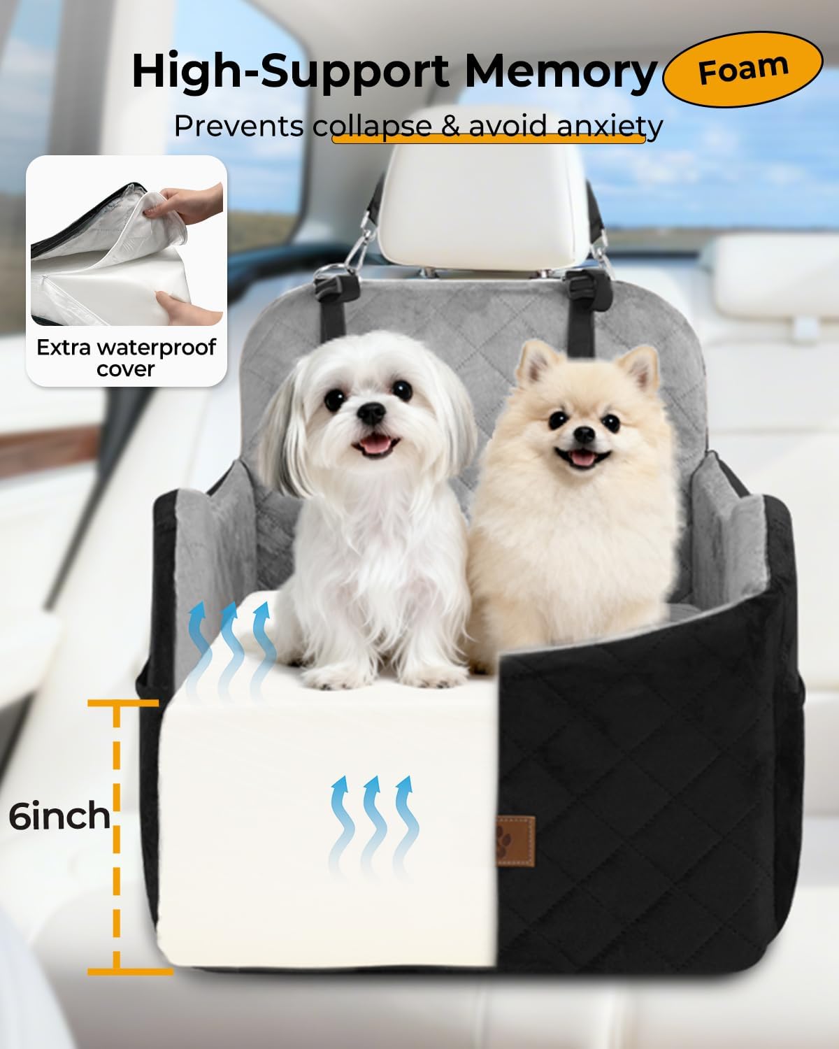 Dog Car Seat Booster for Small/Medium Dogs... 13 Dog Car Seat Booster for Small/Medium Dogs...