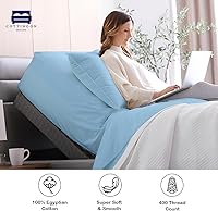 Vista 6 de Cottingon 1 Pieza Sábana Bajera Ajustable King con División Superior Solo para Camas Ajustables, 100% Algodón Egipcio Premium, 34 Pulgadas Media