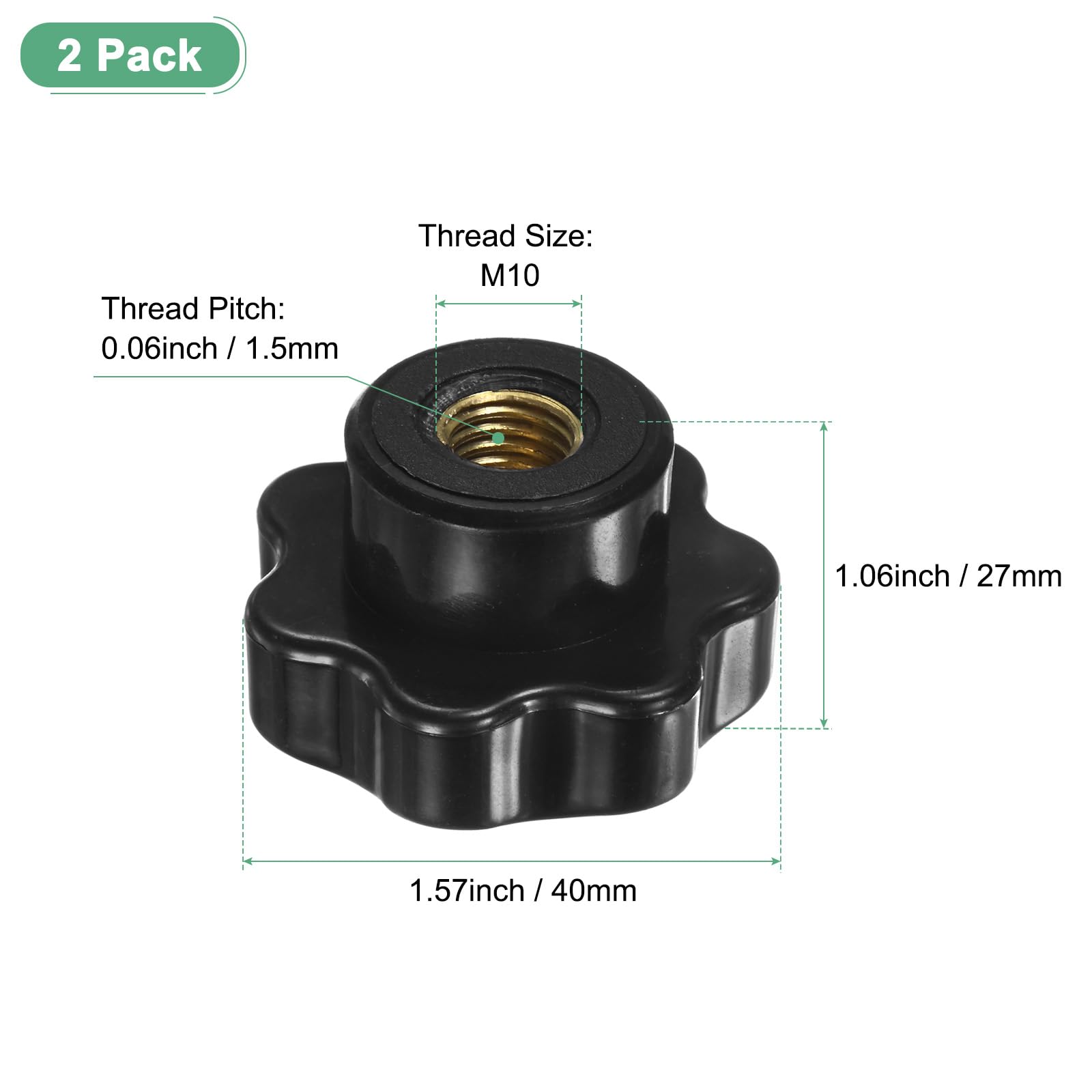 M METERXITY 2-Pack 7 Star Knobs - Image 3