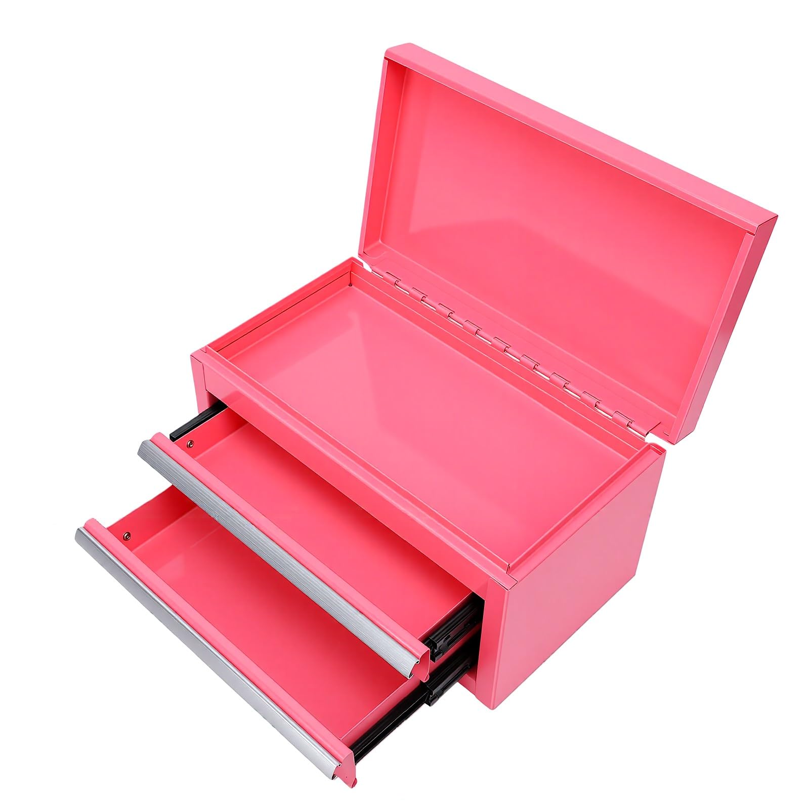Caja de Herramientas Mini con 2 Cajones, Hierro Rosa