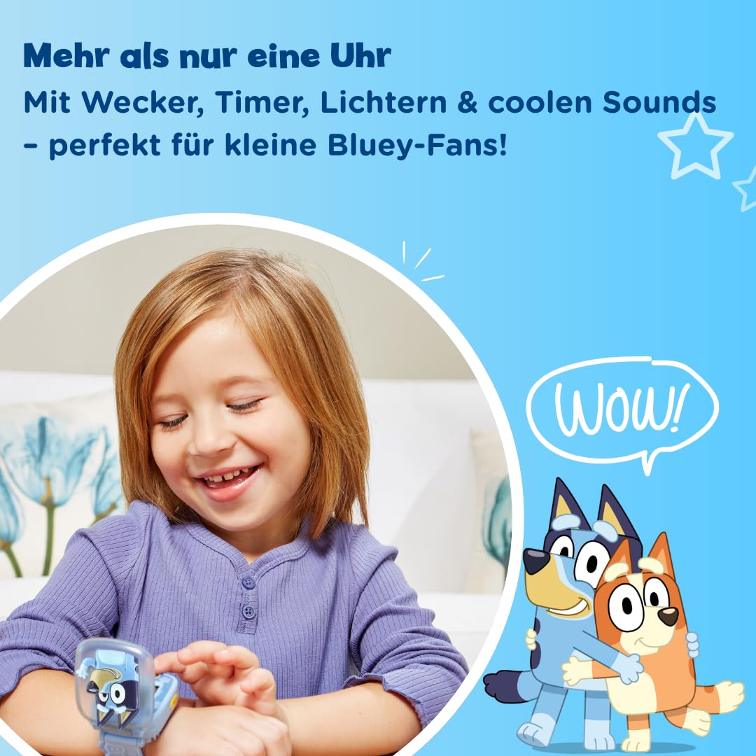 Vtech- Bluey-Orologio educativo, Multicolore, 80-554504