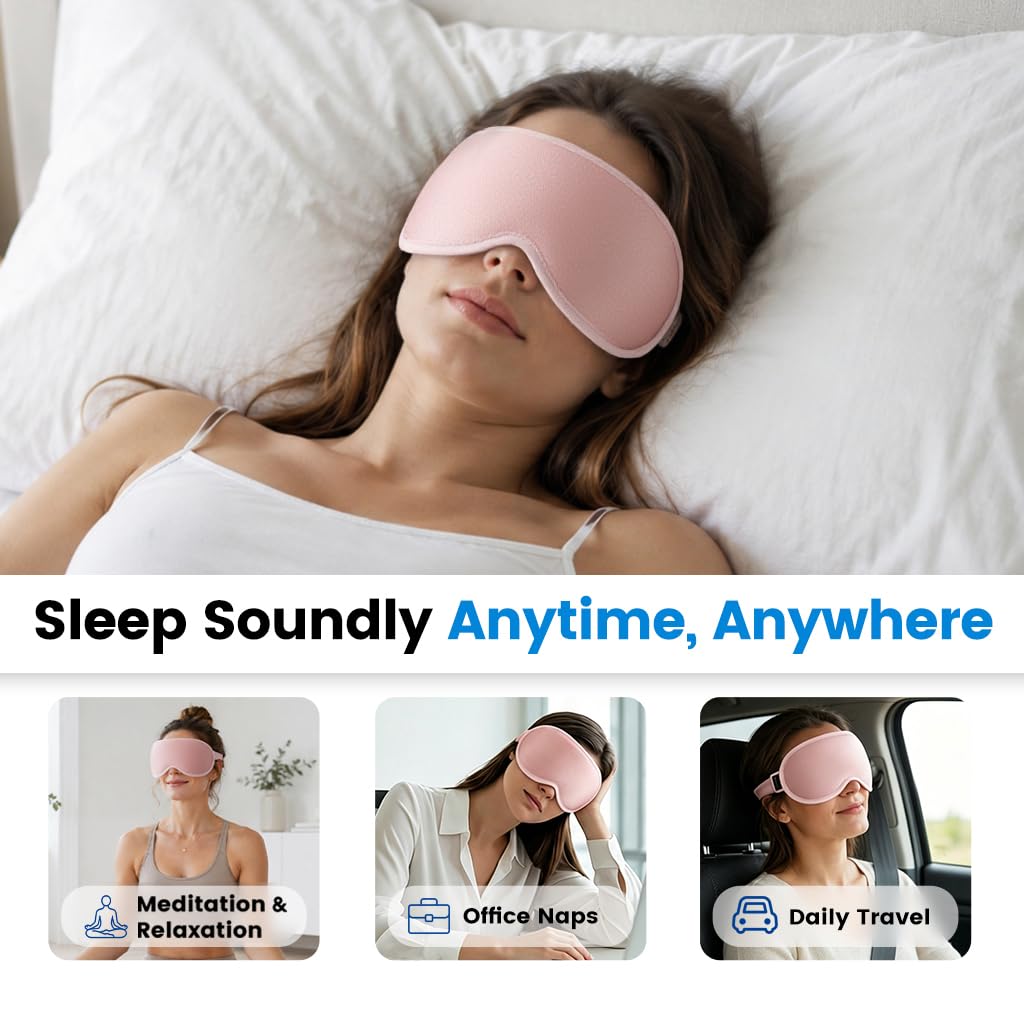 Facemoon Blackout Weighted Eye Masks for Sleep, Airplane Travel Essentials — Amazon image 8