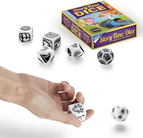 Miniatura 4 de Imagination Generation Dados de tiempo de cuentos, crea tu propio juego de narración de historias de aventura incluye 7 dados poliédricos y 4 formas