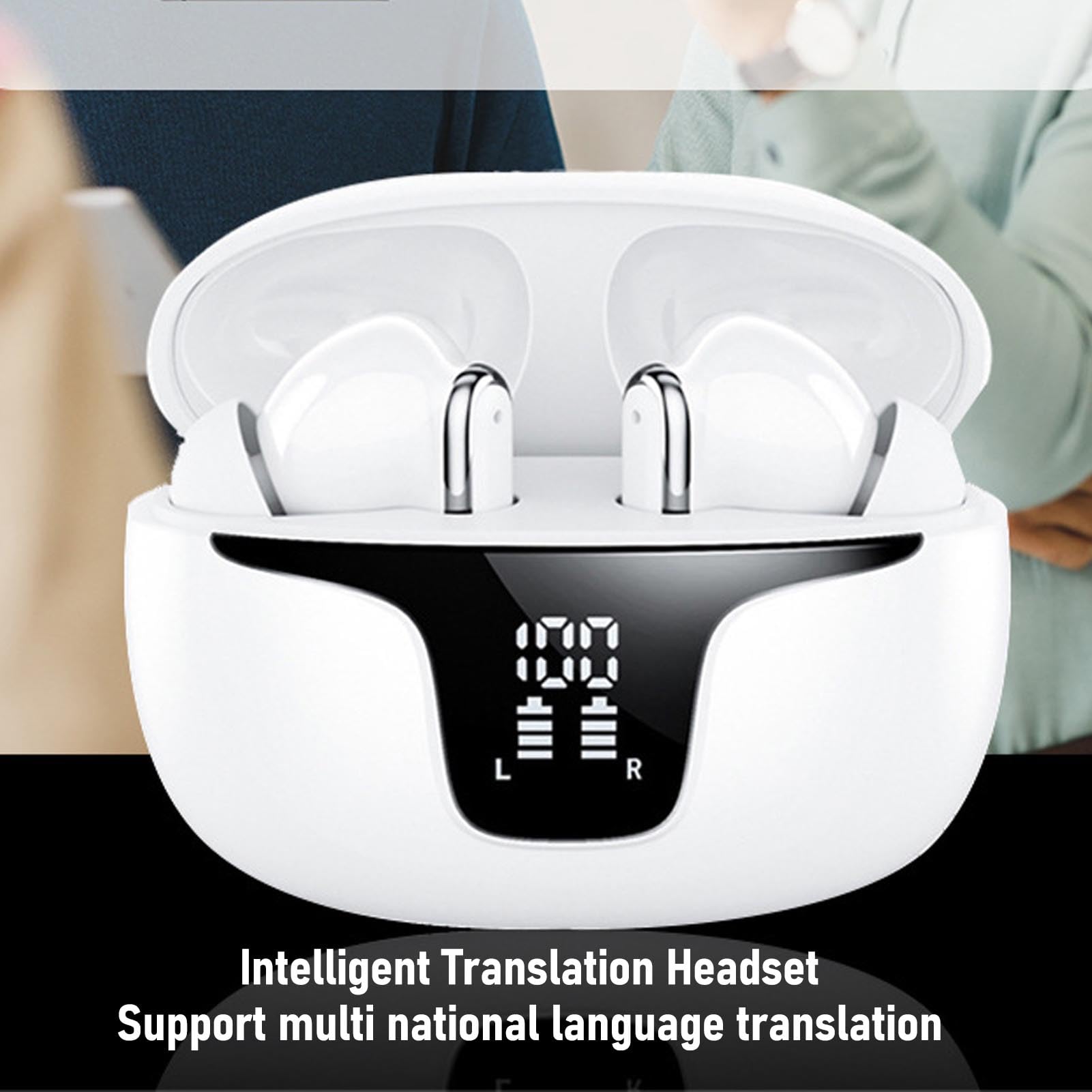 CHICIRIS Auricolari Traduttore in Tempo Reale Dispositivo Bluetooth con