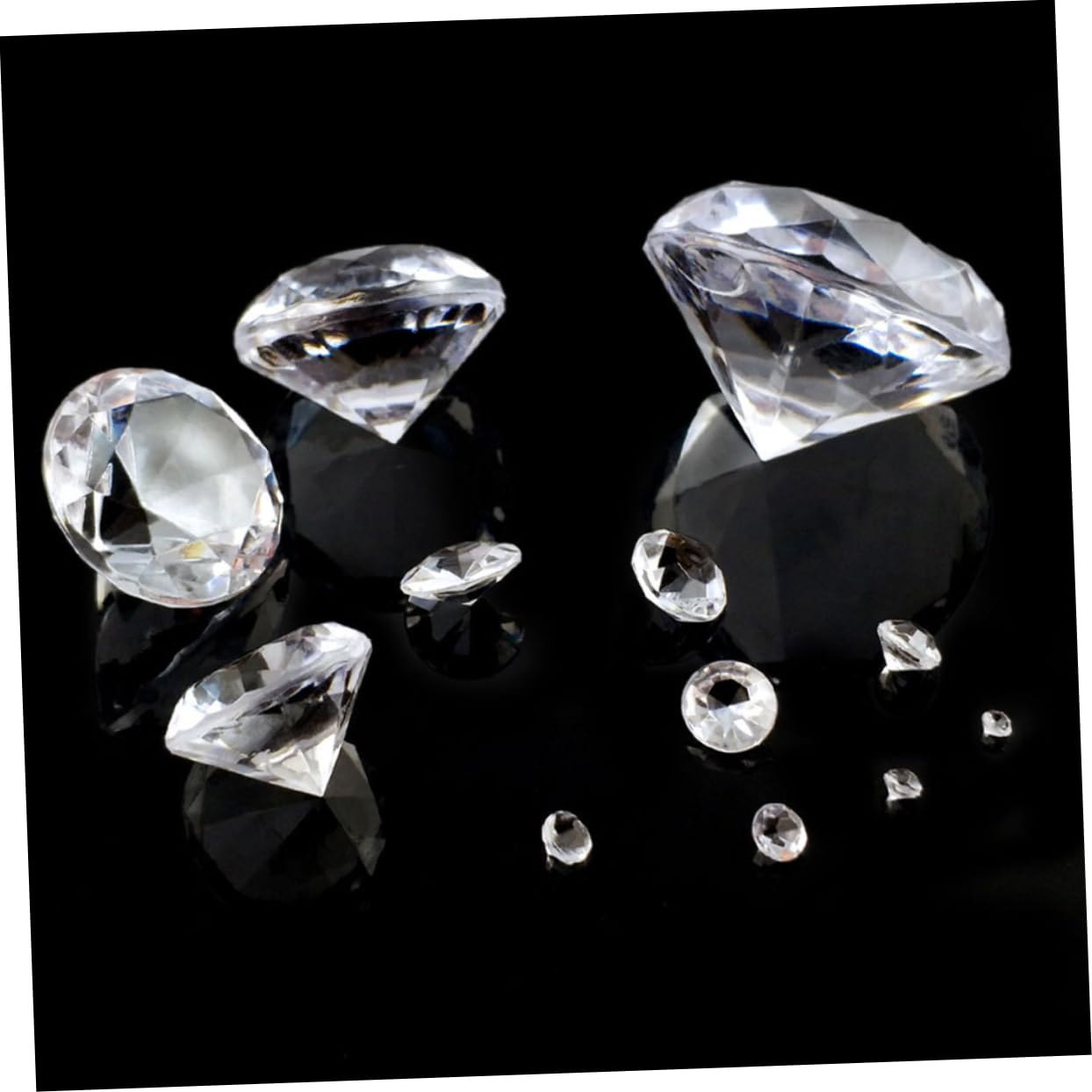 MAGICLULU 4 Set di Riempitivi di Strass Acrilici per Decorazioni per Vasi Bomboniere Gemme Parti di Gioielli per Artigianato Diamanti A Punta 500 Pezzi*4