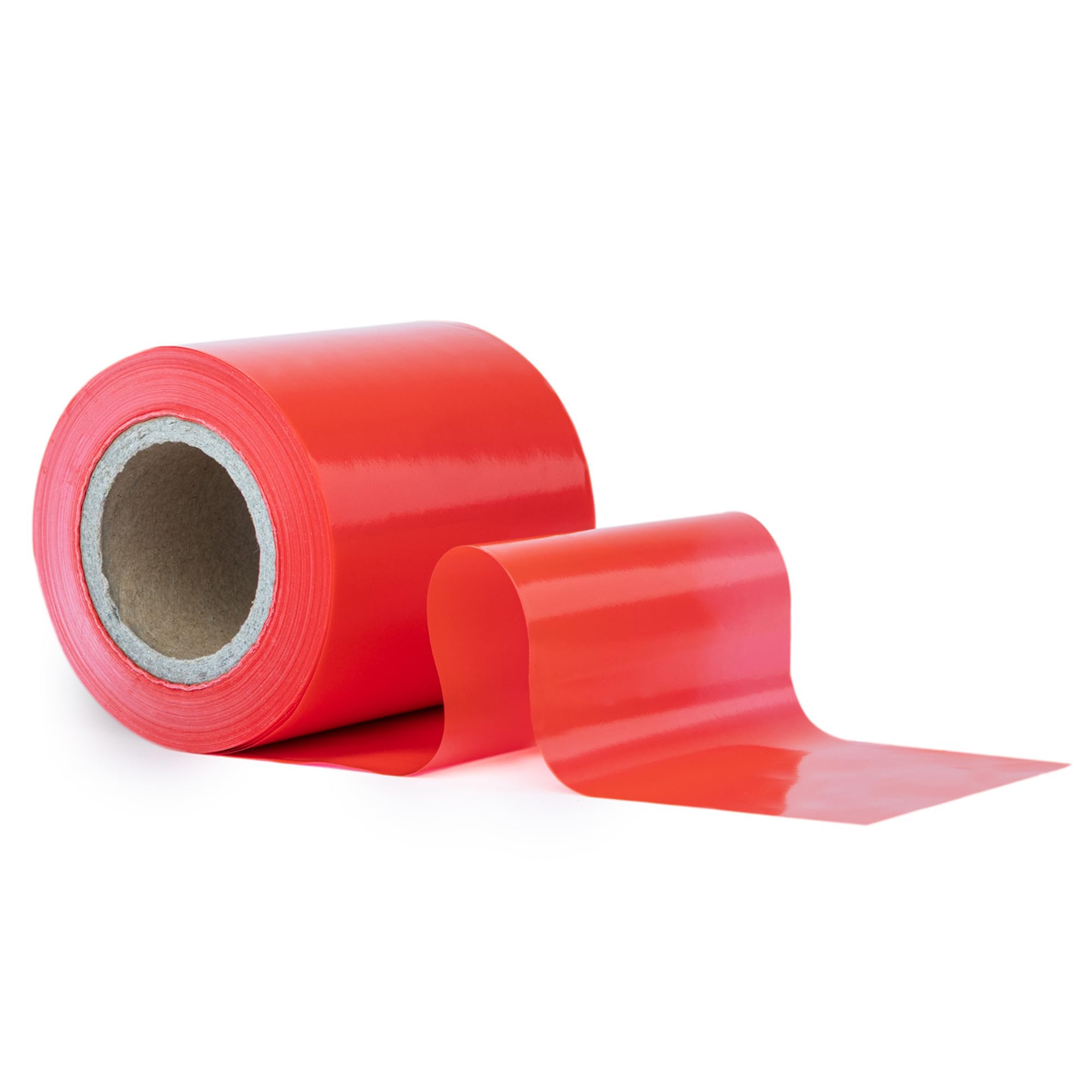 GRIP Eventbasics Coloured Flutter Tape, 50 m x 70 mm, LDPE Film Tape, Thickness 50 µ, for Indoor and Outdoor Use, Barrier Tape, Non-Adhesive, Colour Red