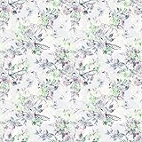 Tapete Lila Selbstklebend 60 X 300cm Möbel Klebefolie Muster Schrankpapier Selbstklebende Tapete Blumen Vintage Mustertapete Lila/Grün Schlafzimmer PVC Folie für Möbel Arbeitsplatte Küche Türfolie