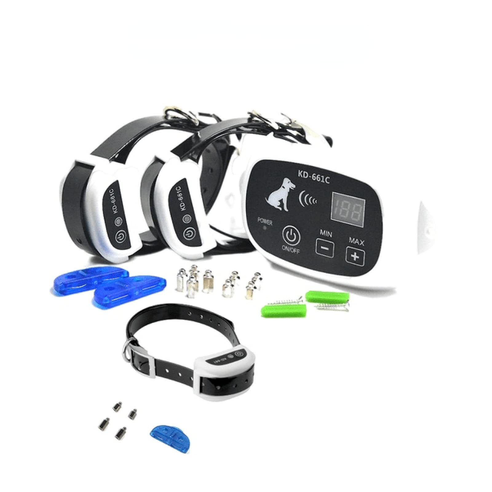 Système de clôture de Chien à Distance sans Fil étanche 1/2/3 Animaux de Compagnie 0-100 Niveau Dispositif de clôture électronique Collier de Dressage de Chien Choc électrique 661Cfor3dogs
