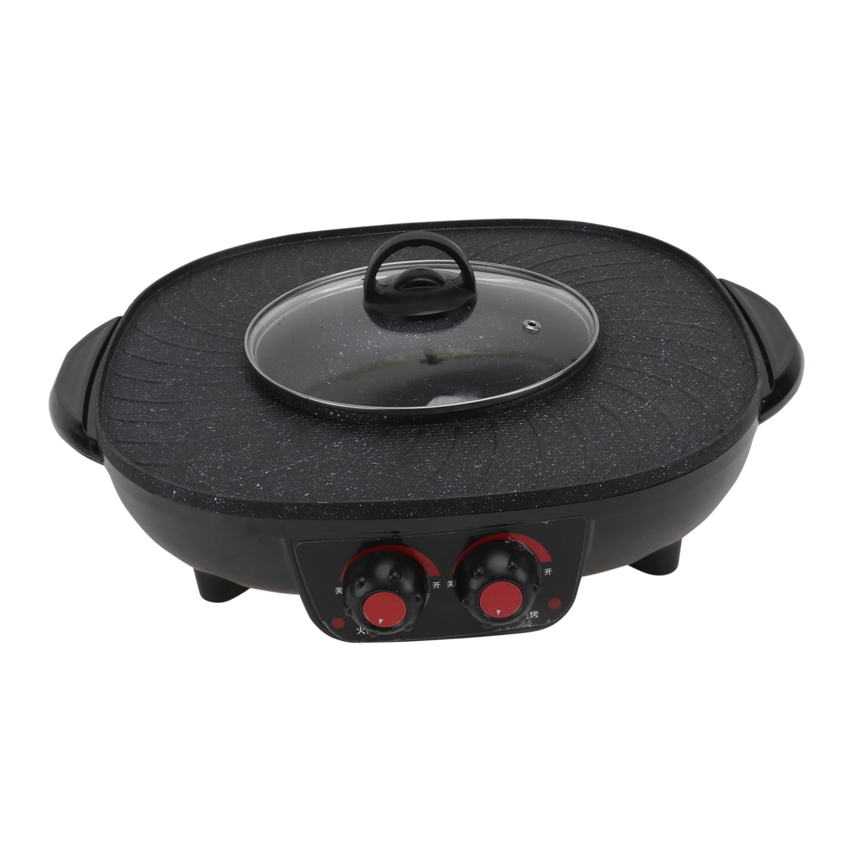 Ciieeo Electric Hot Pot Bbq Grill Smokeless Non-stick Roasting Pot Teppanyaki Cookware for Home Restaurant Use