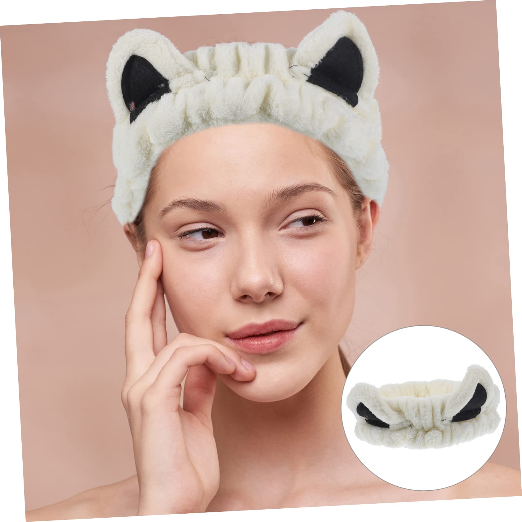 FRCOLOR 5piezas Diadema De Maquillaje Elástica Para Mujeres Banda De Cabello Deslizante Para Lavado De Cara y Cosméticos Accesorio De Chic y Elegante