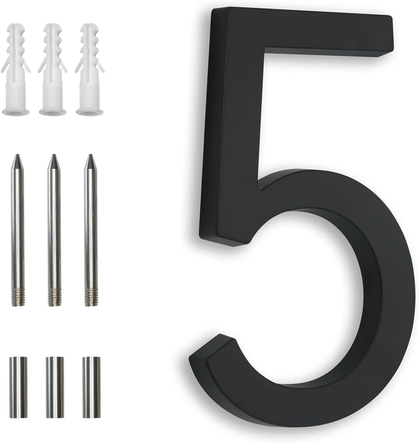 Black house numbers 7 Inch, Modern Address Numbers For