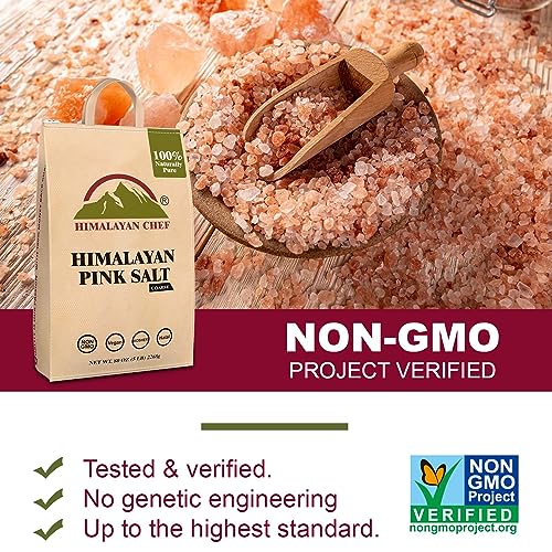 Image of Himalayan Chef Pink Salt Coarse Grain, Salt for Grinder Refill - 5 lbs Bags | 100% Natural Salts, Non-GMO & Gluten Free, Food Grade with Rich of 84 Minerals - Pack of 2