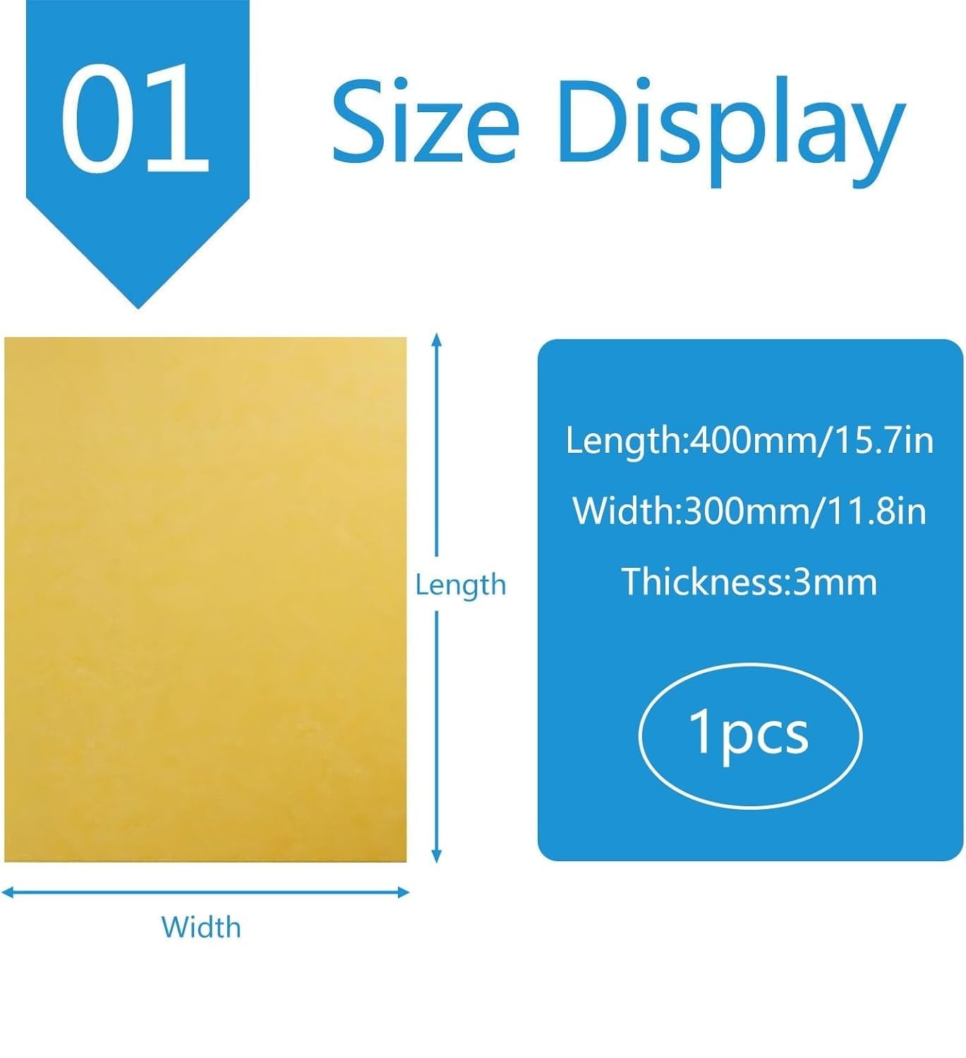 Panel de aislamiento epoxi: lámina aislante eléctrica de 3 mm de espesor for uso industrial, duradera y versátil.(30cmx40cm 1pcs)
