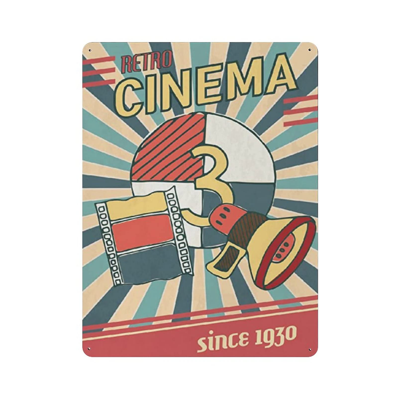 Poster del film vintage, poster retrò in metallo, stile retrò, decorazione da parete per bar, grotte, bar, famiglie, garage, 20 x 30 cm
