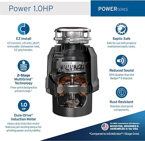 Miniatura 2 de InSinkErator Power 1HP y eliminación de basura EZ Connect Cable de alimentación de 3 pies para EZ Connect Power y modelos avanzados de alimentación